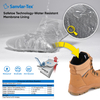 Botas de seguridad para minería con punta de acero impermeables estándar de Australia con cremallera lateral M-8577 Beige
