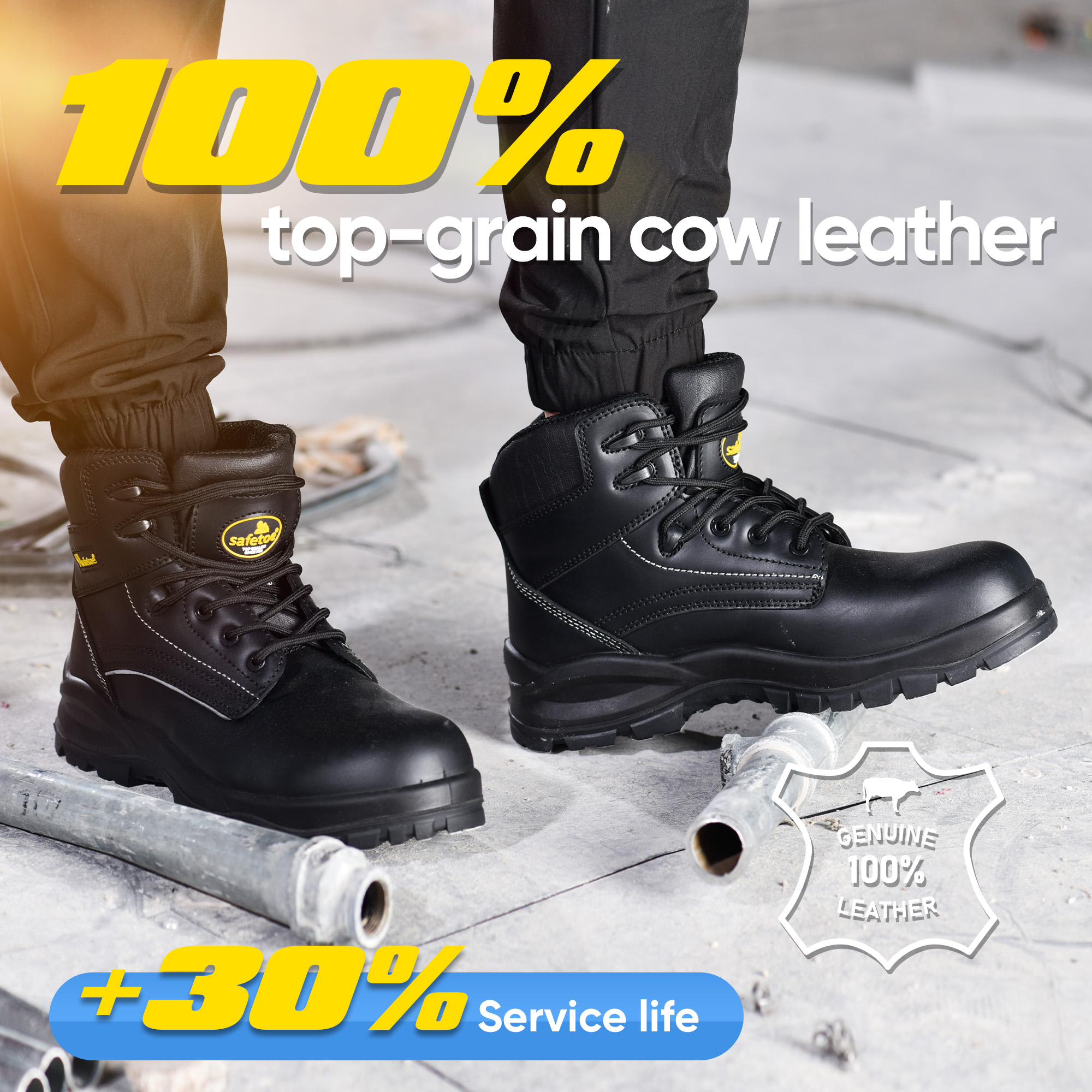 Botas de trabajo con suela con agarre de escalera LG con mejor clasificación EH para riesgos eléctricos M-8356RBLG VoltLock