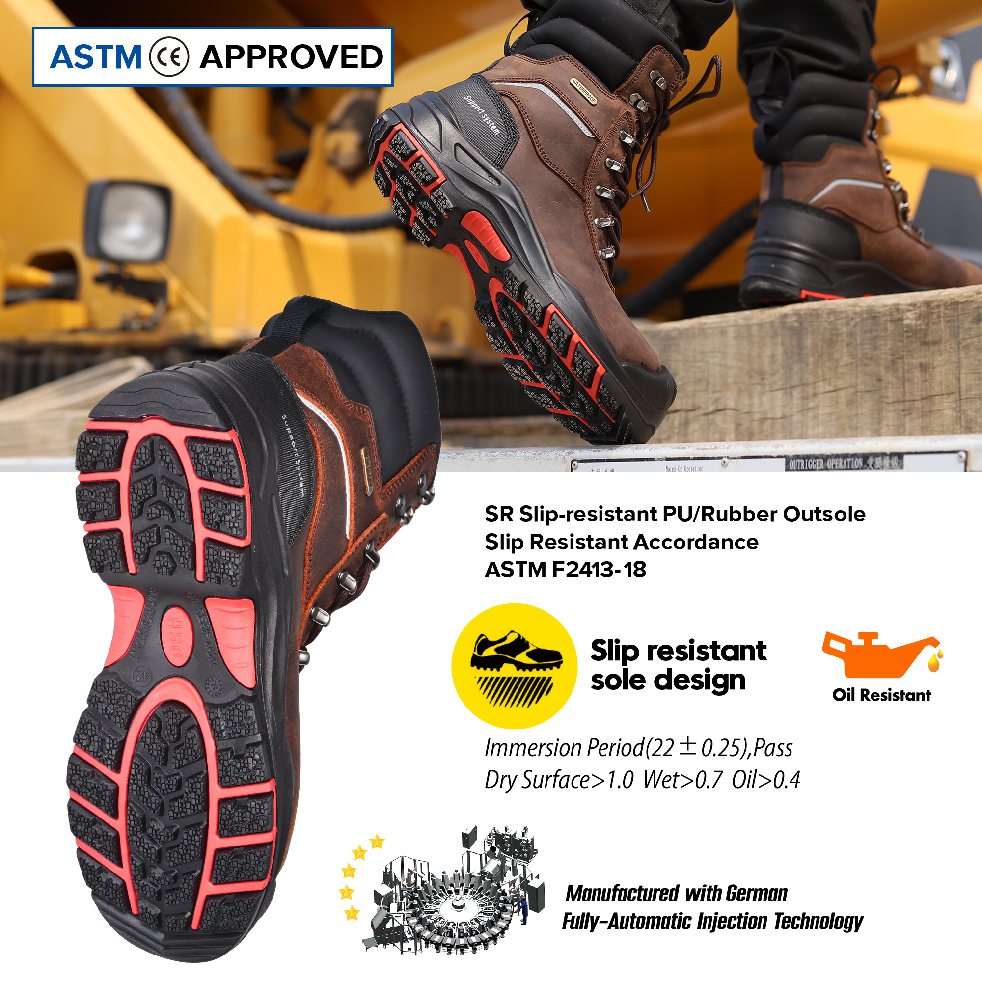 Botas de Seguridad Antiestáticas Resistentes al Aceite S7S H-9552