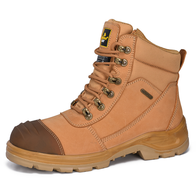 Botas de trabajo de seguridad Membrana impermeable de punta compuesta M-8577 beige