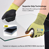 Guantes de trabajo de seguridad resistentes a cortes PD8045 Amarillo