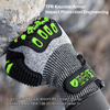 Guantes de nivel de corte HDPE Guantes de trabajo protector TPR9004 Verde