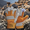 Guantes de cuero de trabajo Guantes de cuero reforzado Guantes de cuero de impacto Corte 5 FL-1015 Amarillo