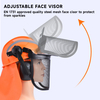 Cascos forestales y sombrero de protección de escudo de cara M-5009 naranja