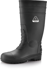 Botas de goma de goma impermeables W-6038 negro
