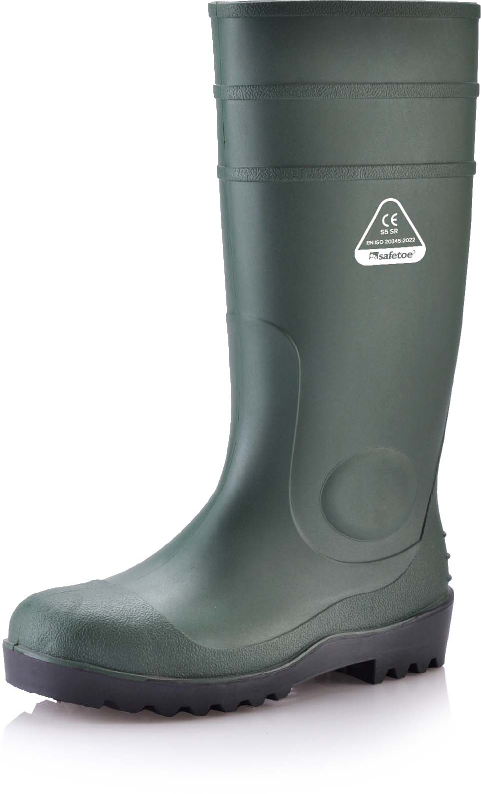 Botas de seguridad de PVC impermeables W-6037 verde