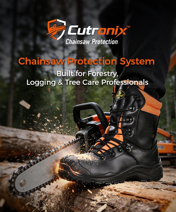Tecnología Cutronix™ de protección contra motosierras para botas forestales