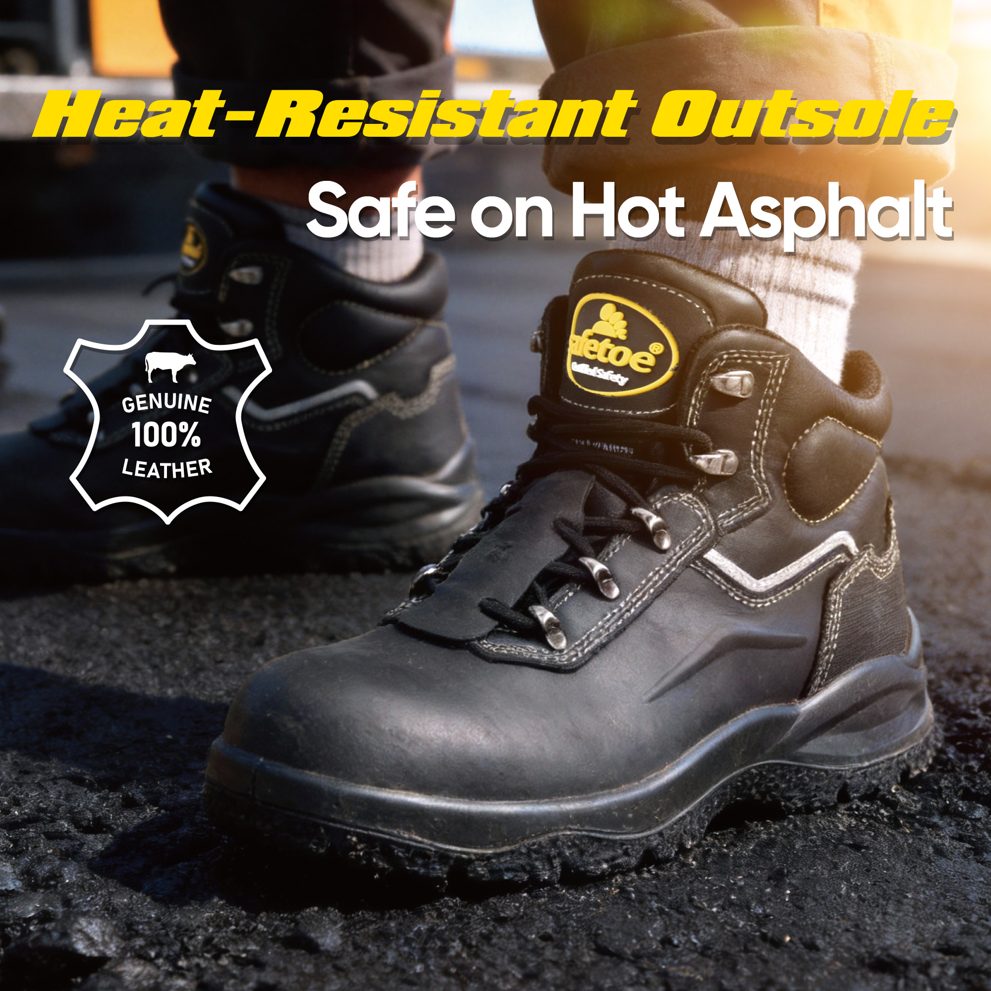 de seguridad para pavimentación de asfalto con suela resistente al calor hasta 300 ℃ | M-8565PV