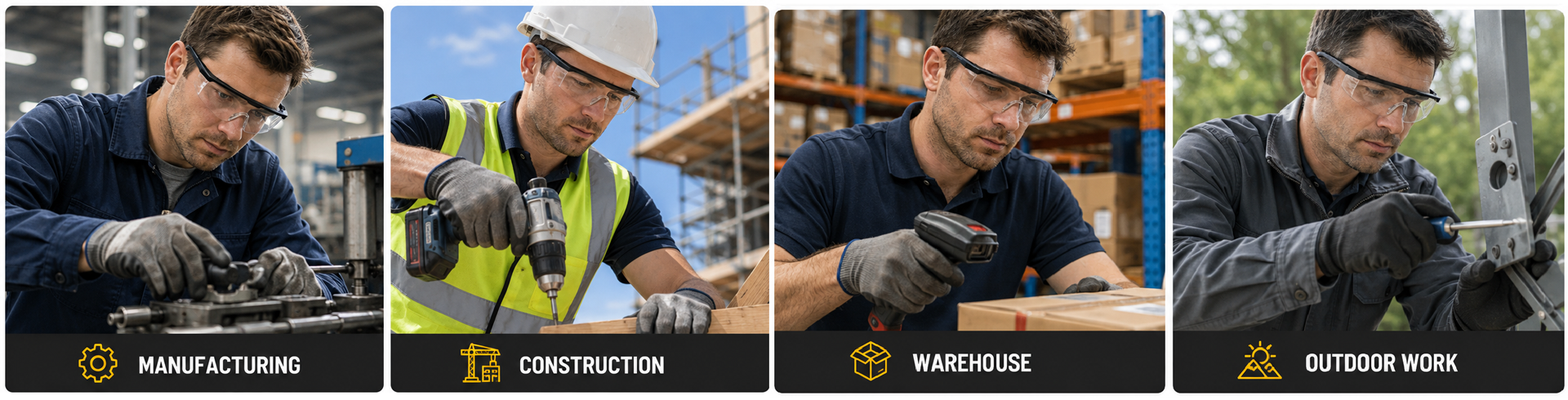 Gafas de seguridad industrial para la protección ocular diaria en el lugar de trabajo
