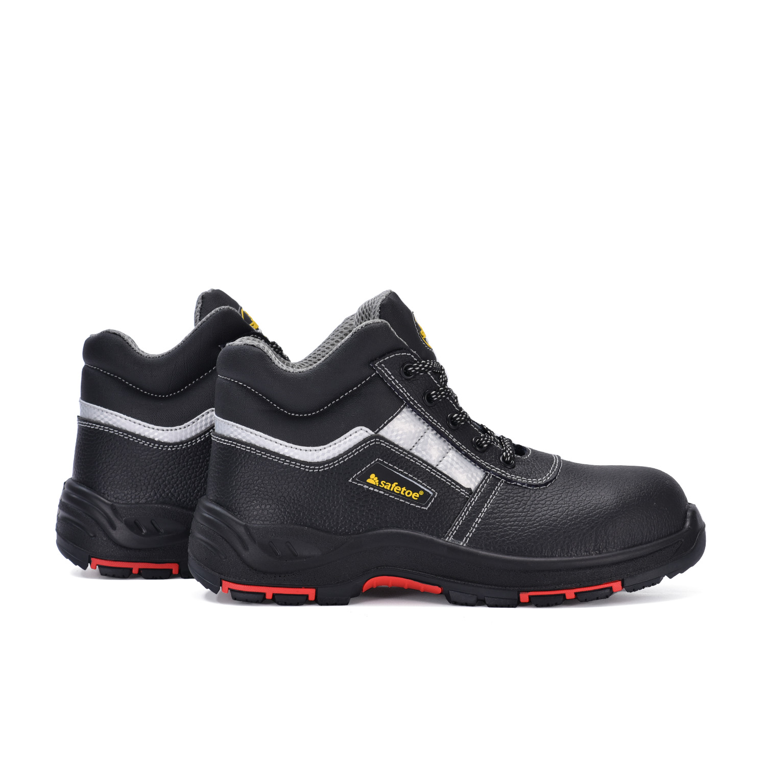 Zapatos de seguridad industrial premium con punta de acero y suela de goma/PU resistente al calor | M-8027PRST