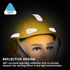 Casco de seguridad ventilado de alta visibilidad con tiras reflectantes