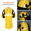 Casco de Seguridad con Pantalla Facial y Orejeras M-5017 Naranja