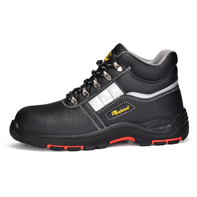 Zapatos de seguridad industrial premium con punta de acero y suela de goma/PU resistente al calor | M-8027PRST