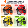 Casco de Seguridad Forestal con Visera de Malla y Orejeras M-5009