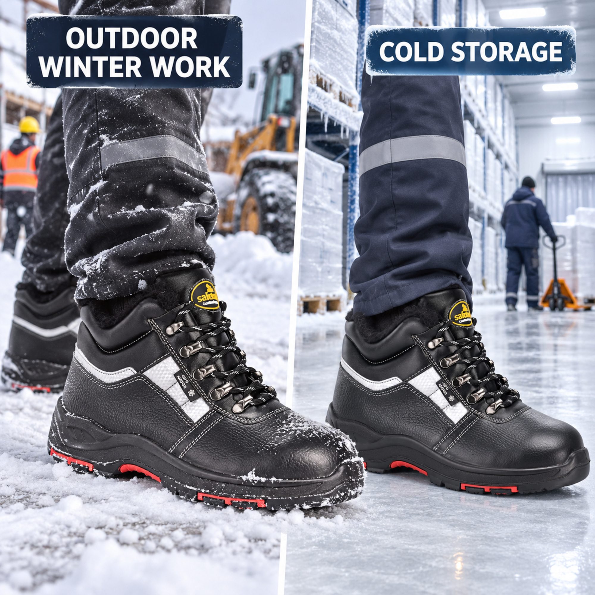 Botas de seguridad de invierno aisladas con forro de lana cálido | M-8027 Escudo de Hielo