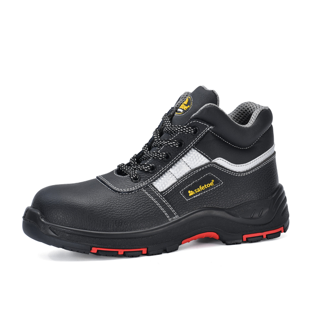 Zapatos de seguridad industrial premium con punta de acero y suela de goma/PU resistente al calor | M-8027PRST