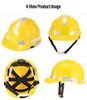 Casco de seguridad ventilado de alta visibilidad con tiras reflectantes