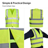 Chaleco reflectante de seguridad de alta visibilidad Amarillo y naranja | Chaleco de trabajo ligero EN ISO 20471