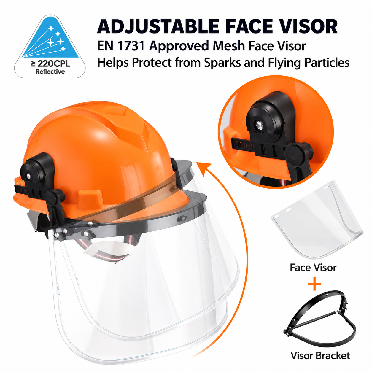 Casco de seguridad eléctrica clase E con protector facial W-003V