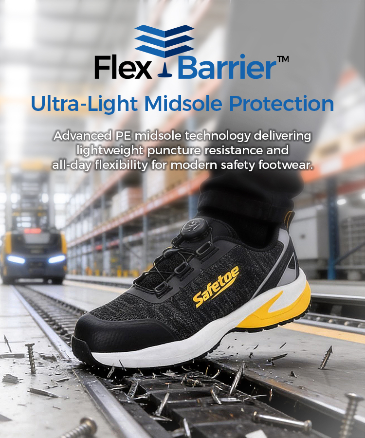 Calzado de seguridad Safetoe con tecnología antiperforación FlexBarrier™