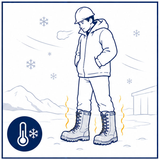 Lugares de trabajo en invierno expuestos al fr&iacute;o extremo