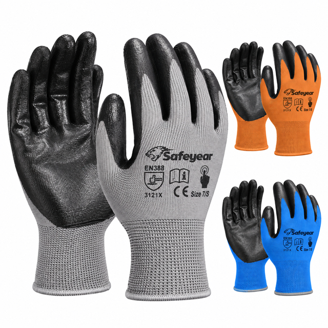 Guantes de trabajo recubiertos de nitrilo N1552