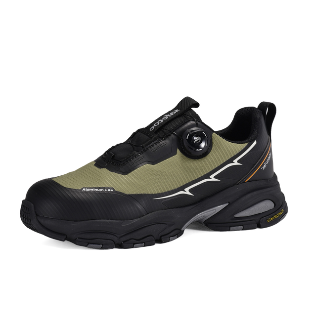 Zapatillas deportivas ligeras de seguridad con puntera de aluminio y protección de placa de PE | L-7601 Verde