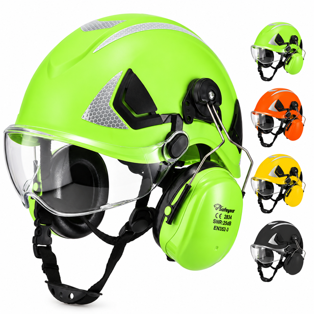 Casco de Seguridad Forestal con Careta y Orejeras M-5018