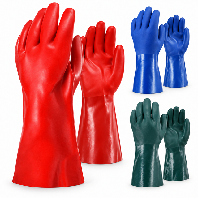 Guantes de PVC resistentes a productos químicos GSP0211R
