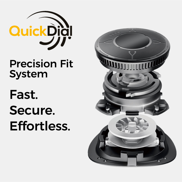 Sistema de cierre de ajuste de precisión QuickDial™ para ajuste y comodidad del calzado de seguridad ajustable