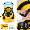 Casco de Seguridad con Pantalla Facial y Orejeras M-5017 Naranja