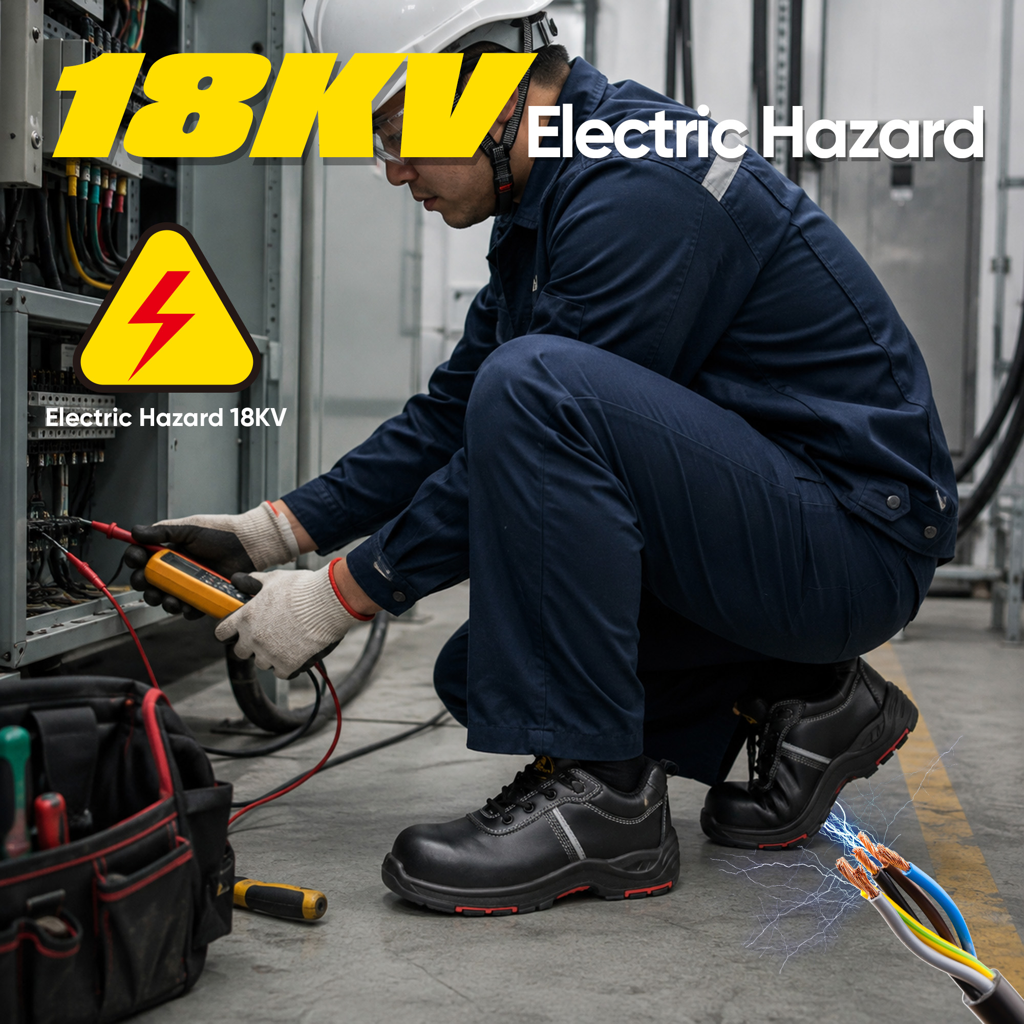 Zapatos de seguridad eléctricos ligeros EH | Puntera compuesta L-7536EH