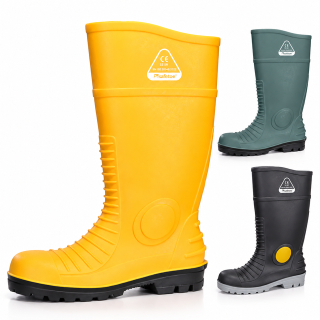 Botas de agua industriales con punta de acero W-6055