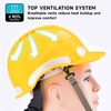 Casco de seguridad ventilado de alta visibilidad con tiras reflectantes