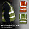 Chaleco reflectante de seguridad de alta visibilidad Amarillo y naranja | Chaleco de trabajo ligero EN ISO 20471